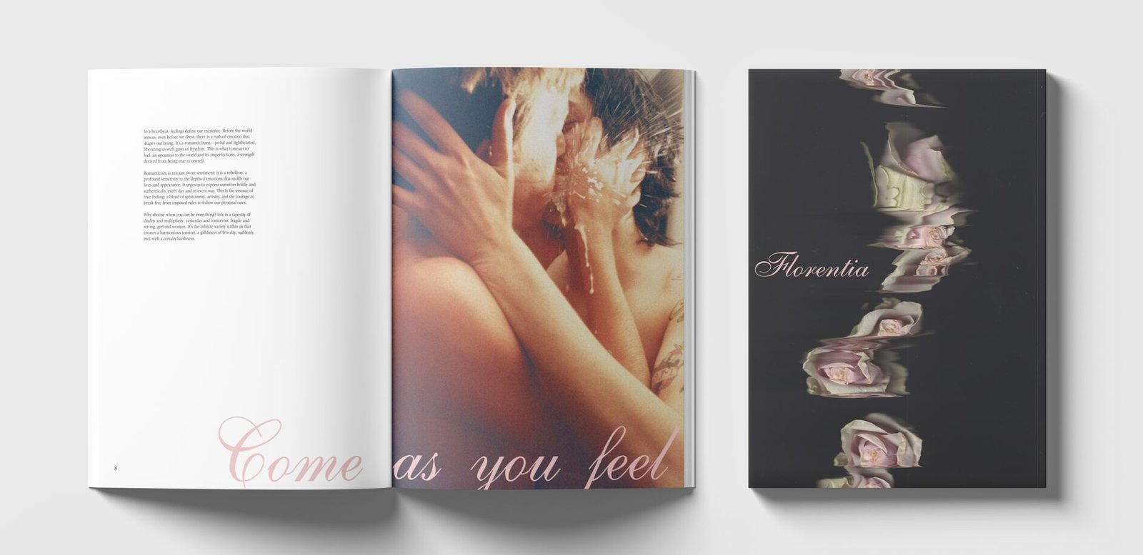 Florentia magazine cover and spread
