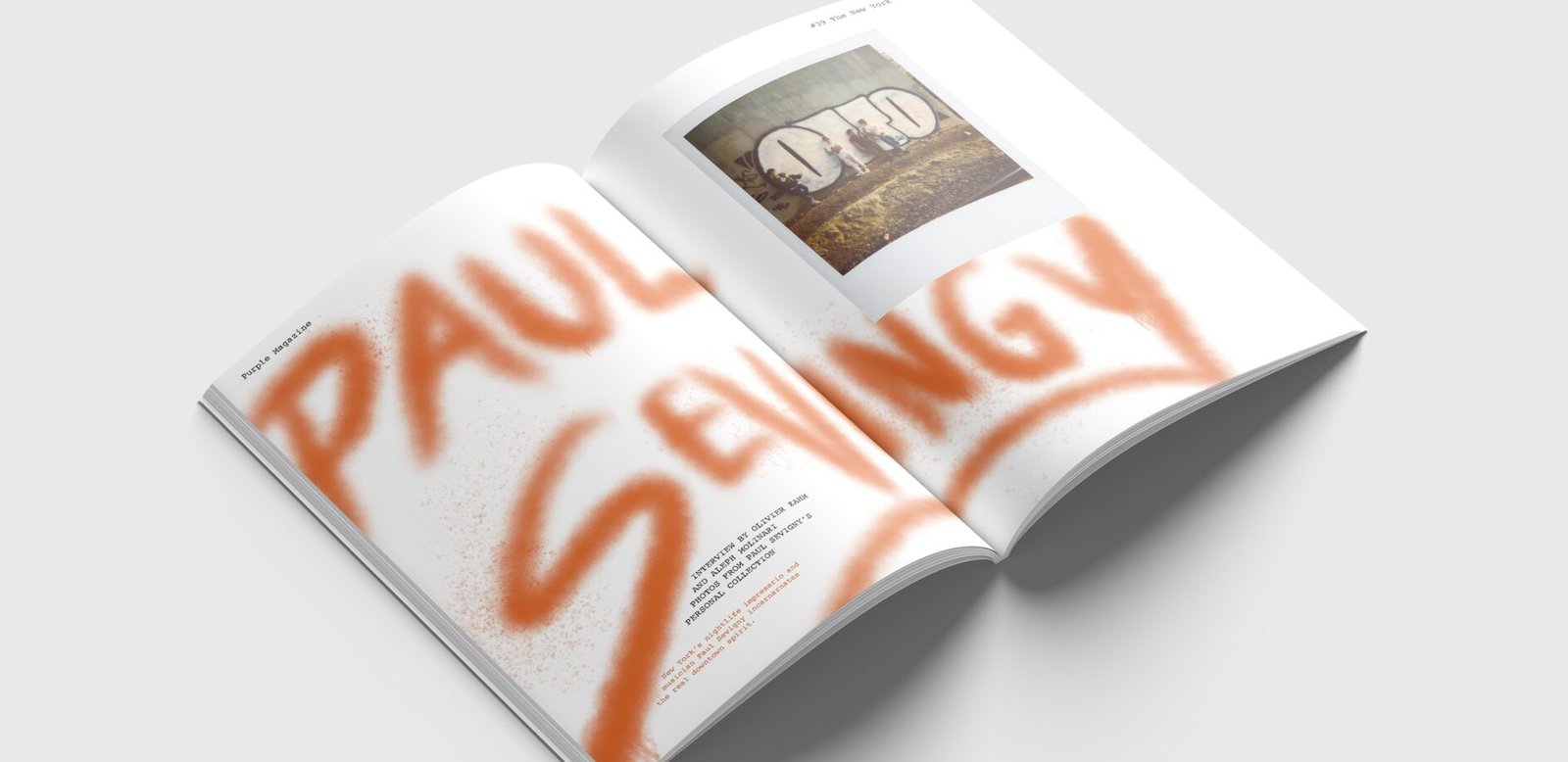 Purple Magazine editorial redesign spread