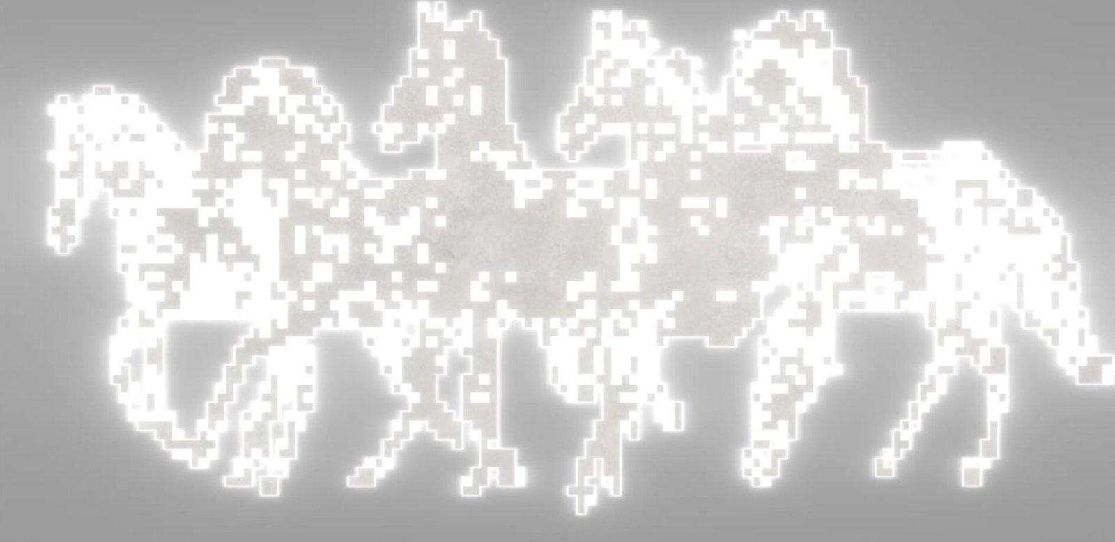Pixel horses generated in TouchDesigner